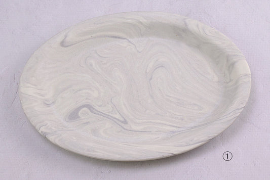 Baume / Marble Oval Plate S Gray