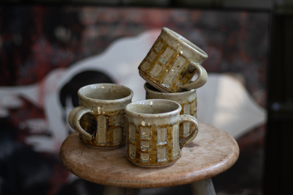 Selenium / Ash glaze coffee cup