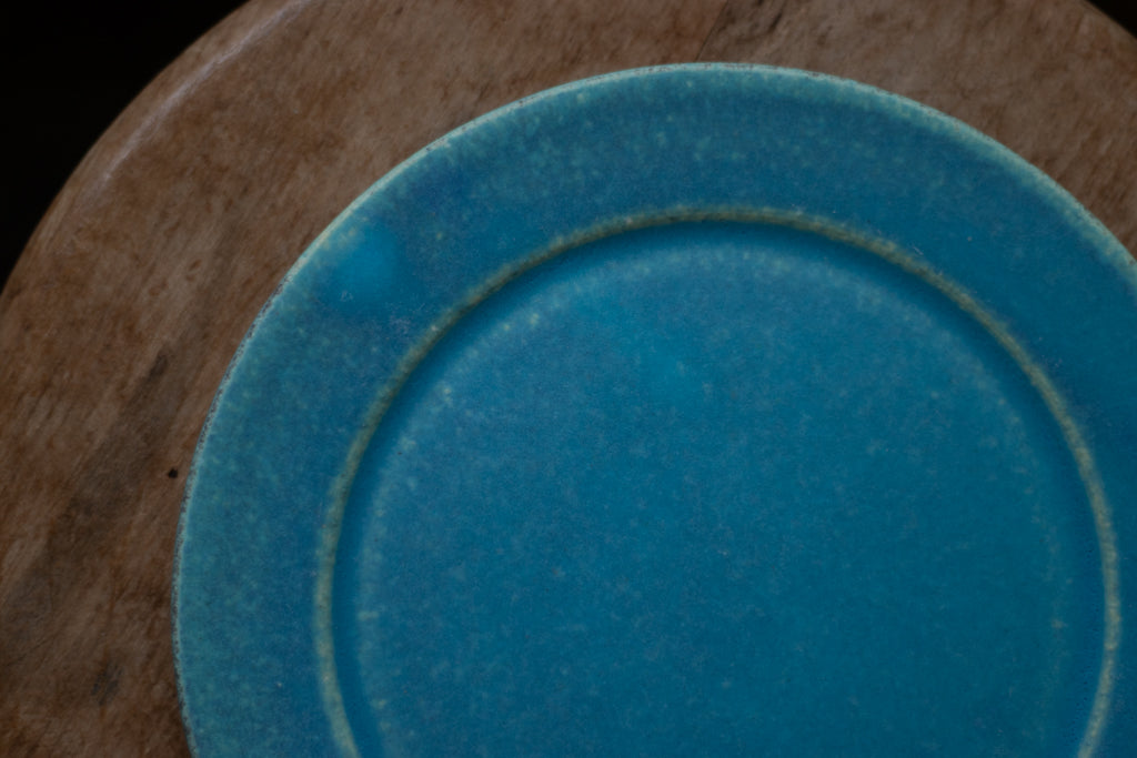 Yuraku Kiln / Small Rim Plate (Turkish Blue)