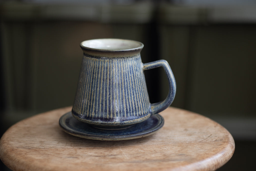 Tadahiro Nakanishi / Striped mug height (blue)