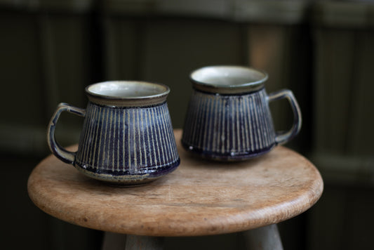 Tadahiro Nakanishi / Striped mug (blue)