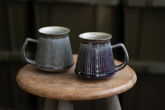 Tadahiro Nakanishi / Striped mug height (blue)