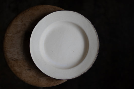 Beaume Utensils / Rim Deep Plate M (Brown Line) Utsuwa Ceramics Mail Order