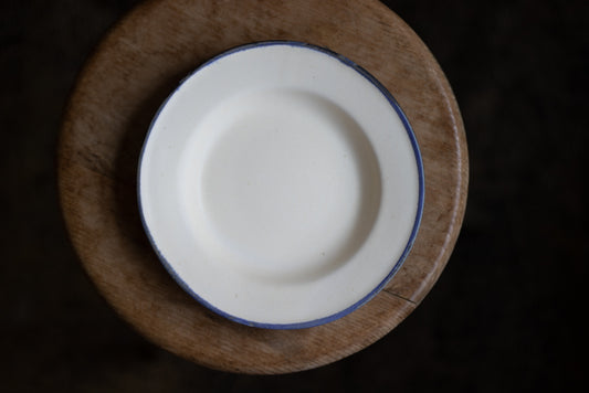 Baume Utensils / Rim Deep Plate S (Blue Line) Utsuwa Ceramics Mail Order