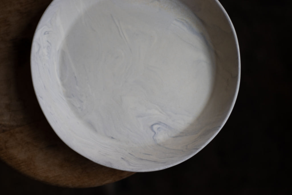 Utsuwa Baumé / Generously shaped deep plate (marble pattern) ① Utsuwa pottery mail order