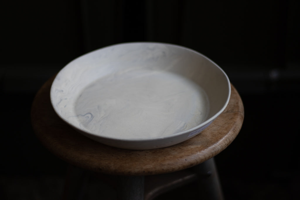 Utsuwa Baumé / Generously shaped deep plate (marble pattern) ① Utsuwa pottery mail order