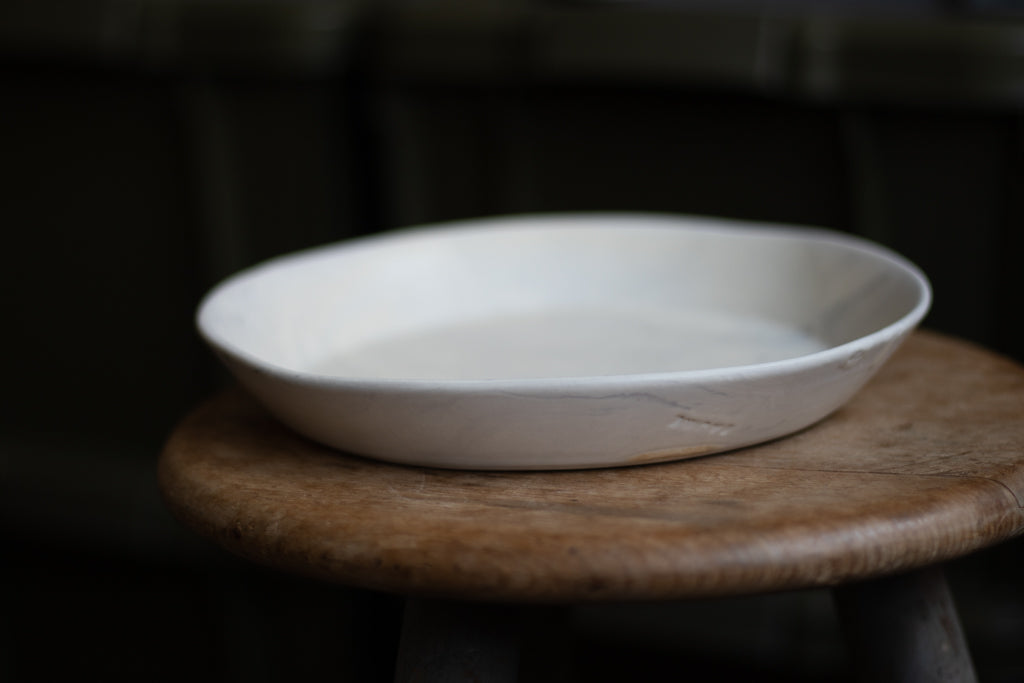 Utsuwa Baume / Generously shaped deep plate (marble pattern) ② Utsuwa pottery mail order