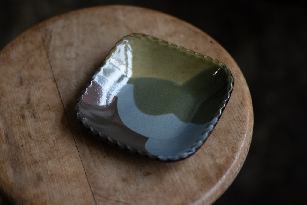 Yoshiran Sagawa / Square plate (green)