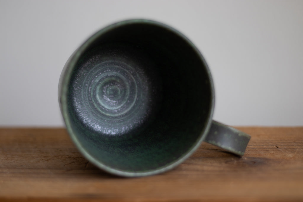 yoshida pottery / 高坏カップ角（さびいろ うぐいす）