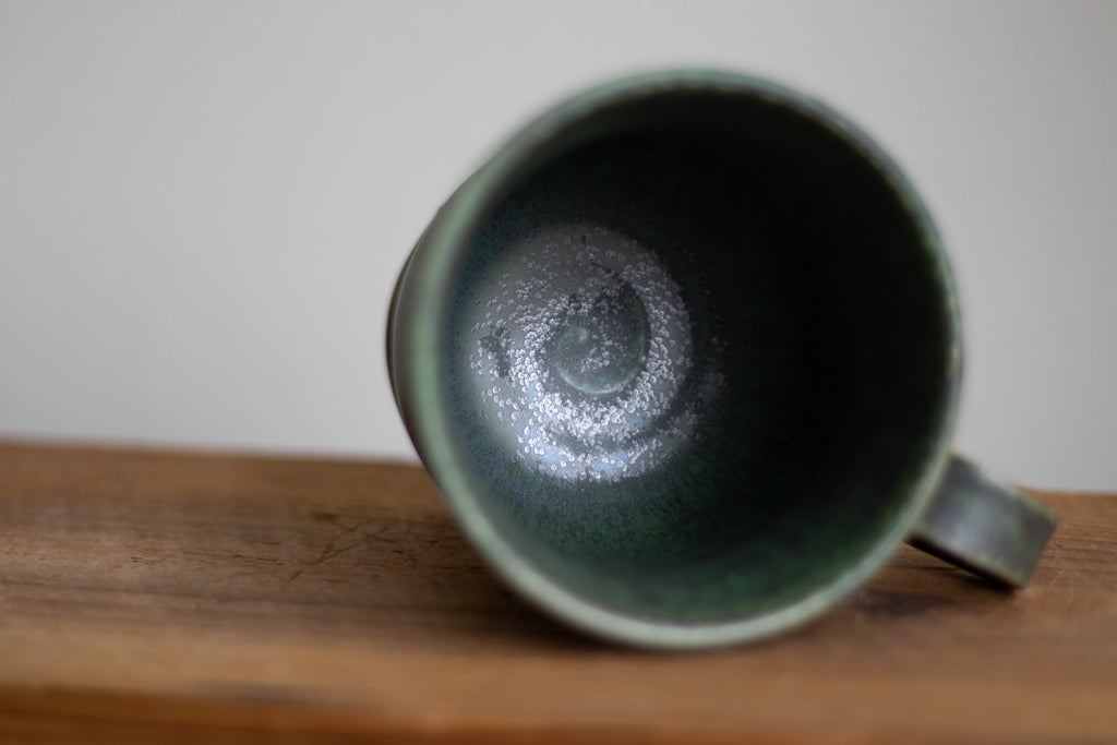 yoshida pottery / 玉脚カップ（さびいろ うぐいす）