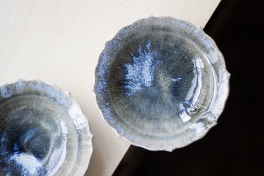 Toru Murasawa / Ryoka small plate, blue ash glaze