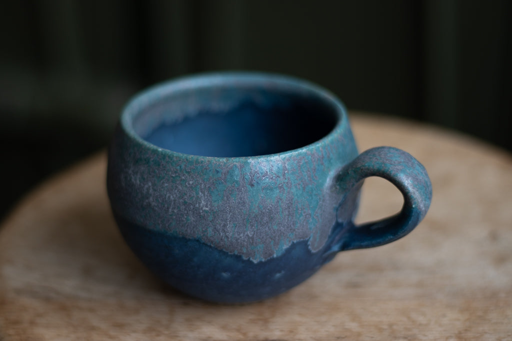 Naoki Kanazawa / Round mug blue ①