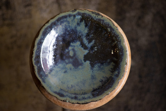 Toru Murasawa / Ryohana platter 8 inches bronze glaze pottery pottery mail order