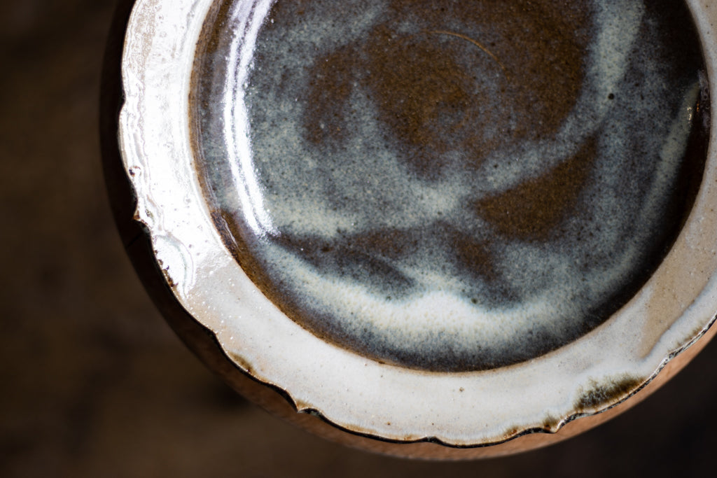 Toru Murasawa / Ryohana platter 8 inches ash glaze B pottery pottery mail order