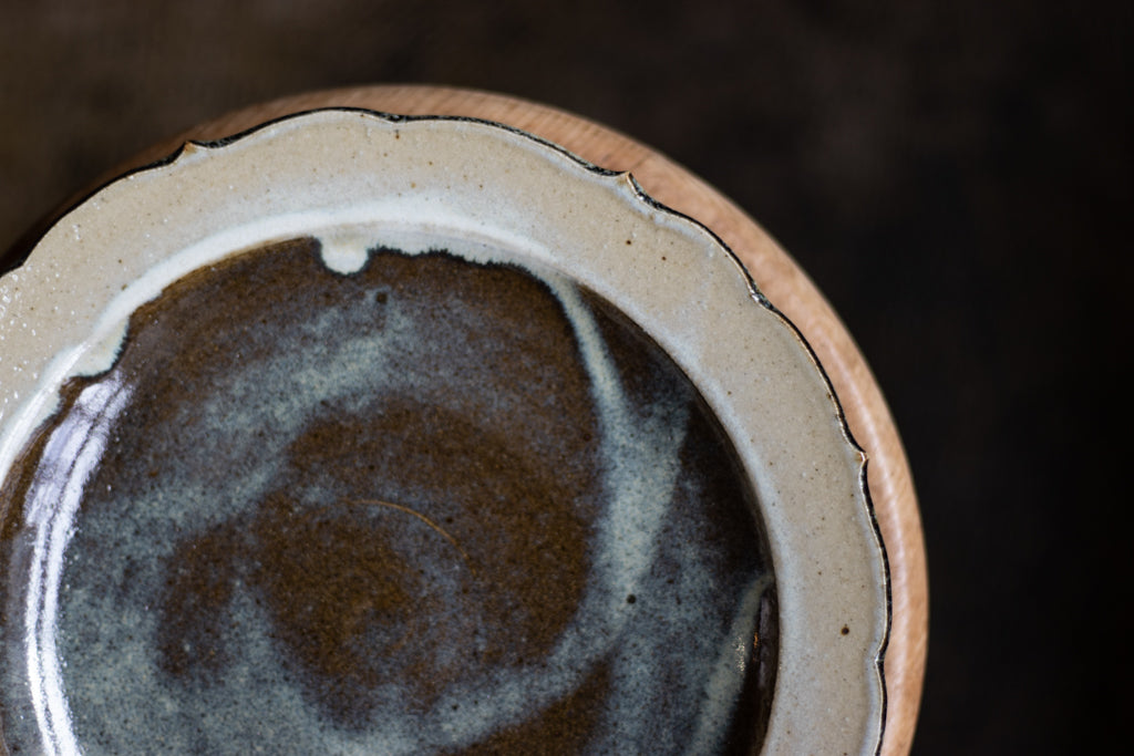 Toru Murasawa / Ryohana platter 8 inches ash glaze B pottery pottery mail order