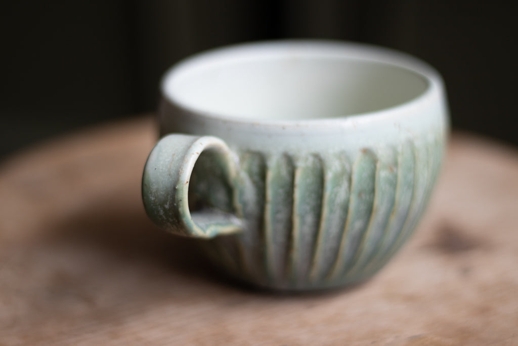 Naoki Kanazawa / Round Mug Green Shinogi