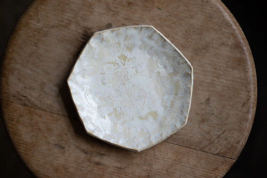 鈴木圭太 / 4寸ナナカク皿(しろ)