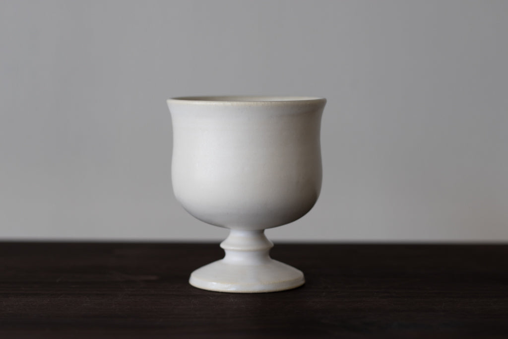 yoshida pottery / 玉脚ゴブレット（アンティークホワイト）