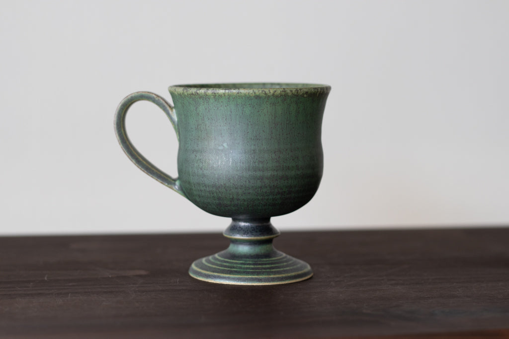 yoshida pottery / ball leg cup (sabi-iro warbler)