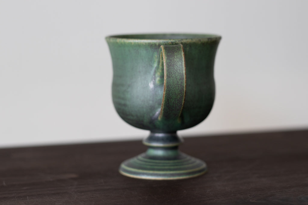 yoshida pottery / 玉脚カップ（さびいろ うぐいす） うつわ 通販 