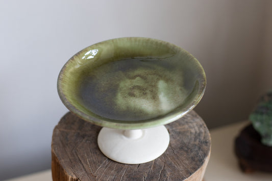 yoshida pottery / princess compote green