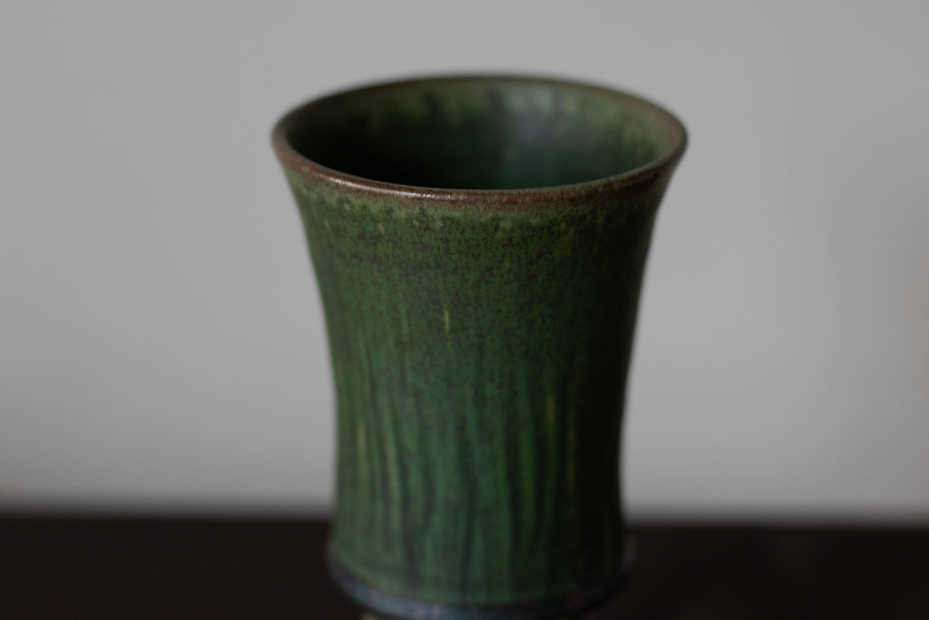 yoshida pottery / ゴブレット（さびいろ うぐいす）