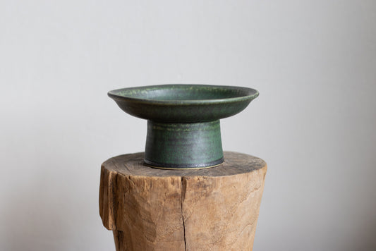 yoshida pottery / high cup plate rusty wax